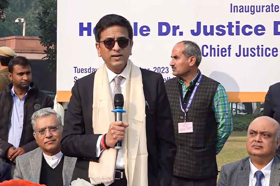 CJI Chandrachud at a health camp in Delhi