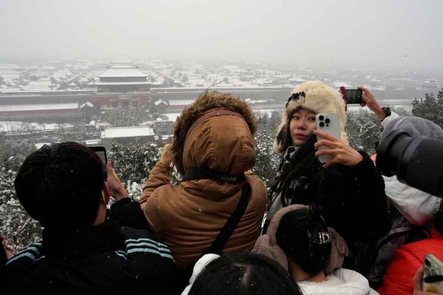 Snow-covered roofs of the former imperial palace