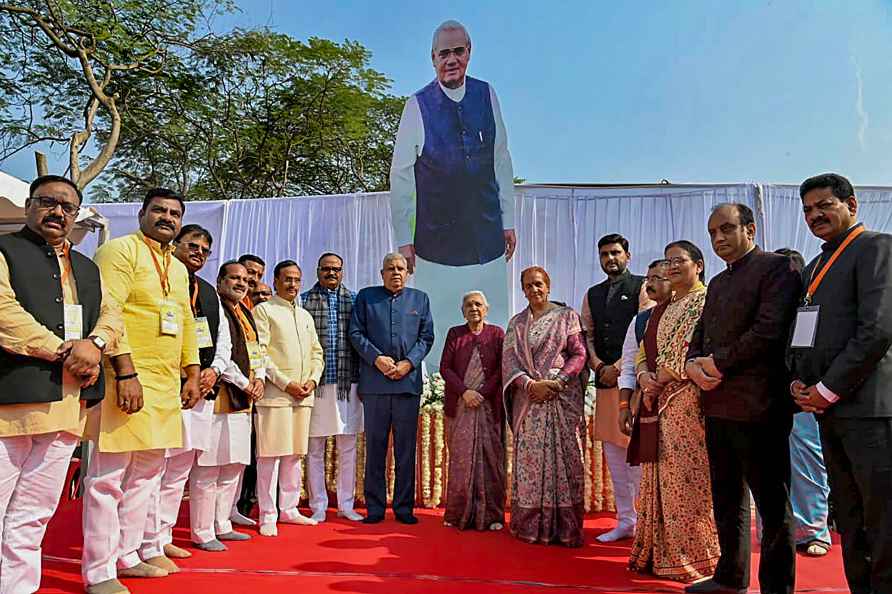 **EDS: IMAGE VIA @VPIndia** Lucknow: Vice President Jagdeep Dhankhar...