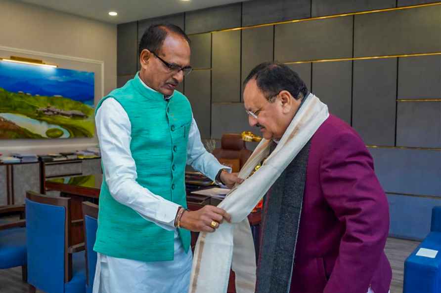 Shivraj Chouhan meets Nadda