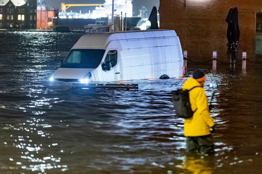 Flooding after storm in Germany