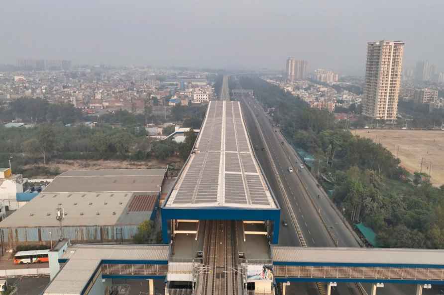 Solar power plants at Sahibabad RRTS station