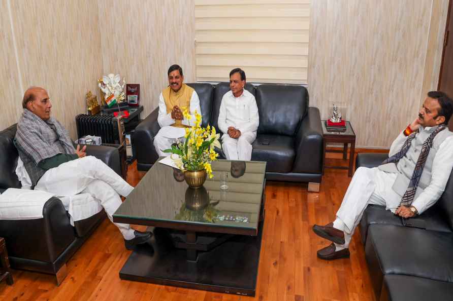 MP CM and Dy CM meet Rajnath Singh