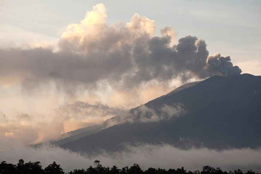 Mount Marapi spews volcanic materials