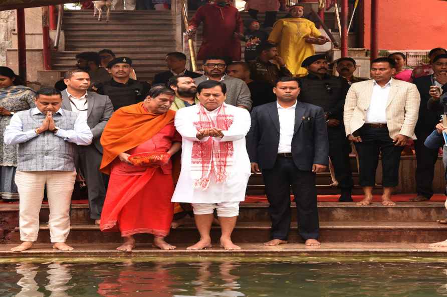 Sarbananda Sonowal at Kamakhya temple