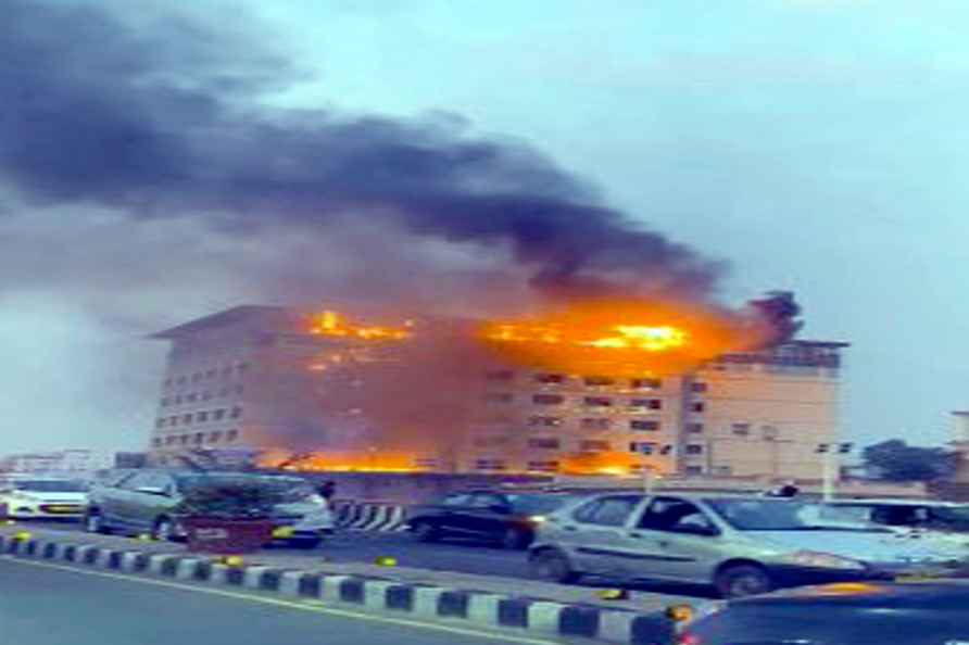 Fire at a hospital in Hyderabad