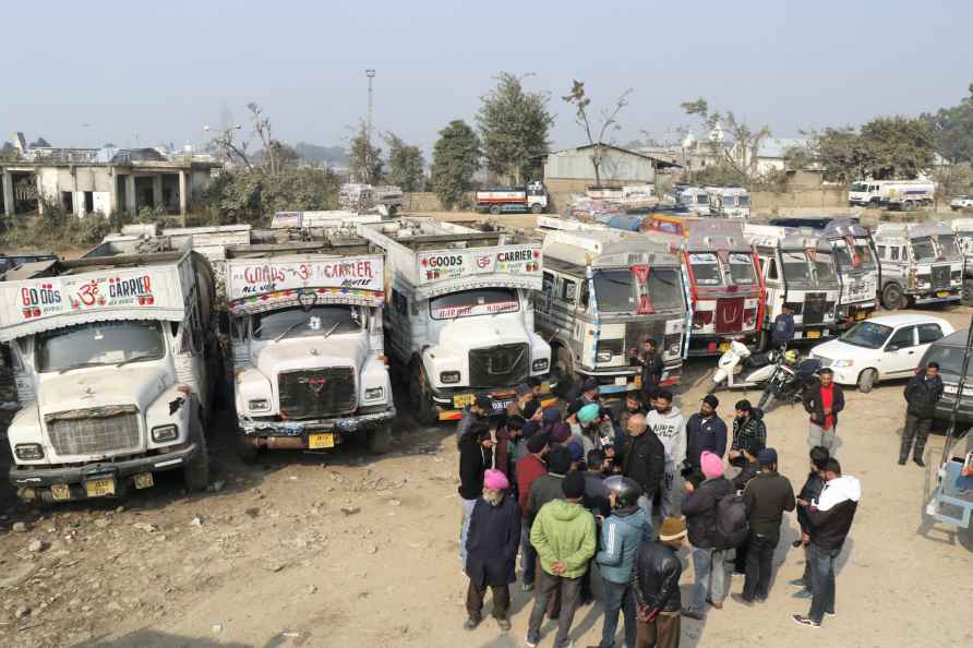 All Jammu and Kashmir Oil Tankers Association protest