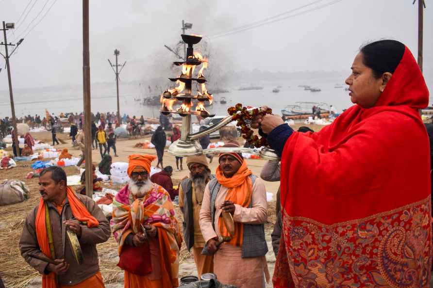 New Year 2024: Ganga Arti in Prayagraj