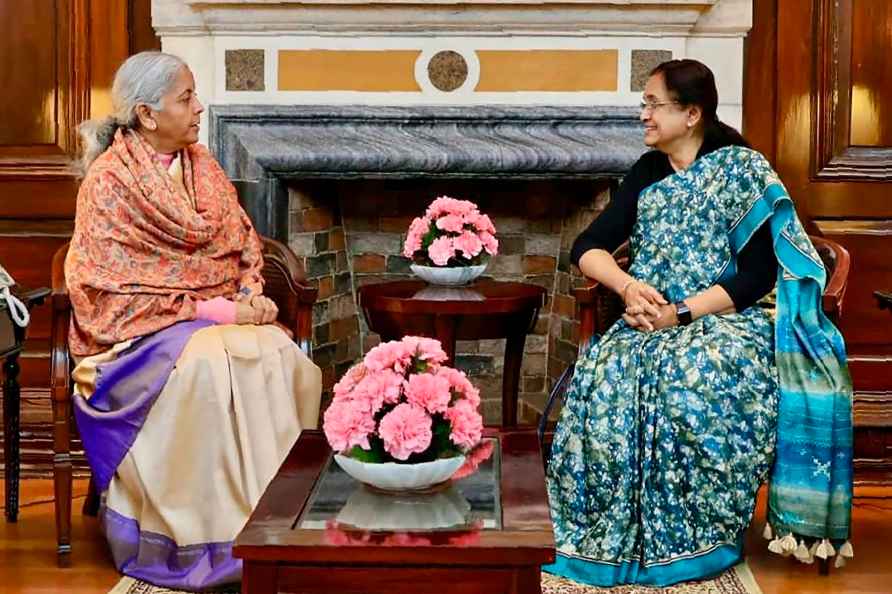 FM Nirmala and NSDL MD Padmaja during meeting