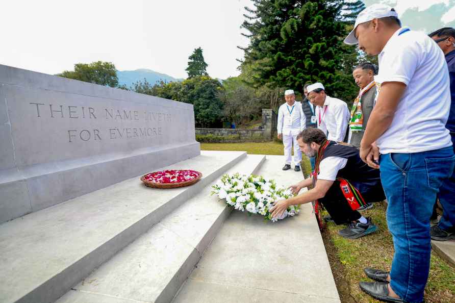 Rahul Gandhi at Kohima War Cemetery