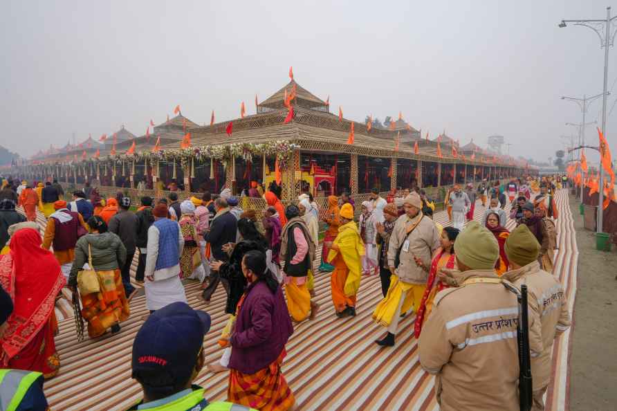 Ayodhya: Devotees at Shri Hanuman Maha Yagyashala where 1008 'mahakunds...