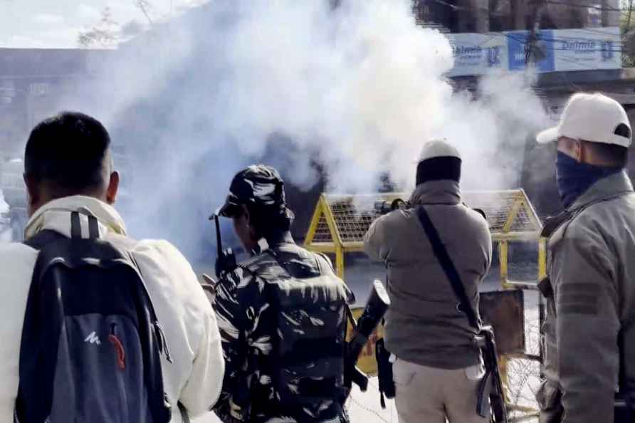 Tear gas fired in Imphal