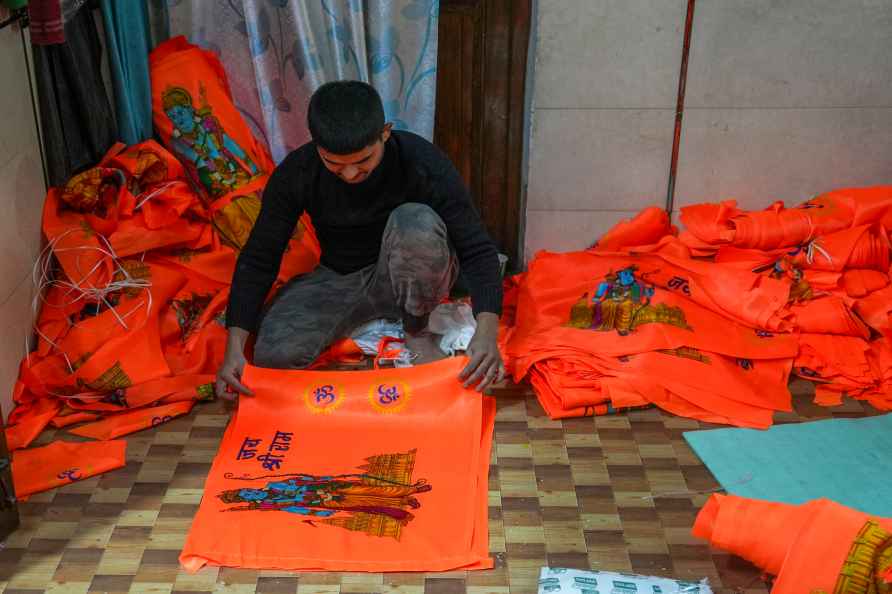 Ram Mandir consecration: Flag manufacturing in Delhi