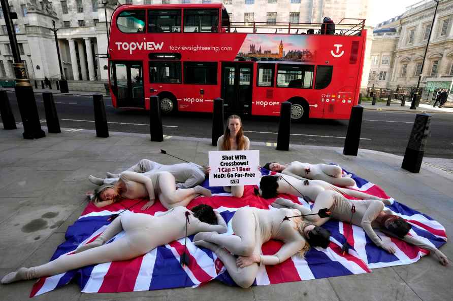 PETA supporters protest