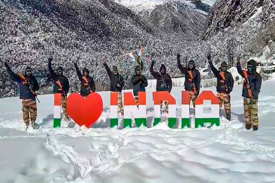 ITBP jawans wish people on Republic Day