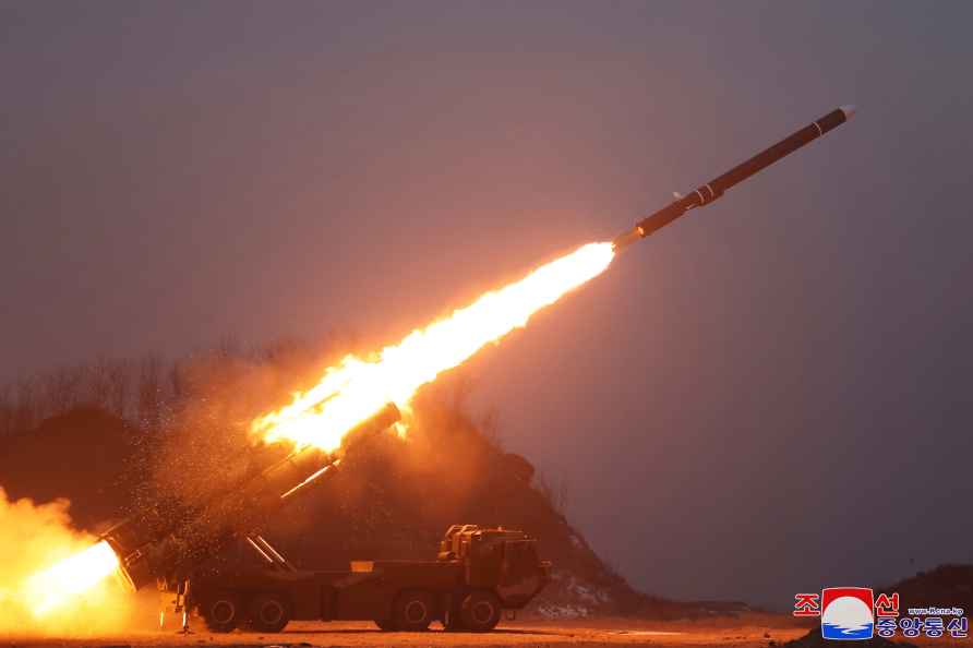 Test firing of missile Hwasal-2 in North Korea