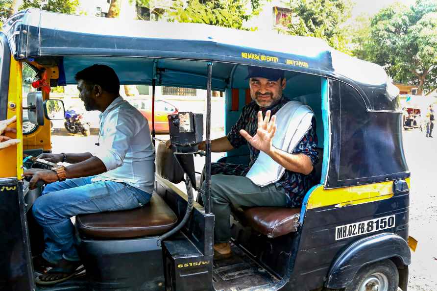 Mumbai: Actor Pankaj Tripathi leaves after a promotional event, ...