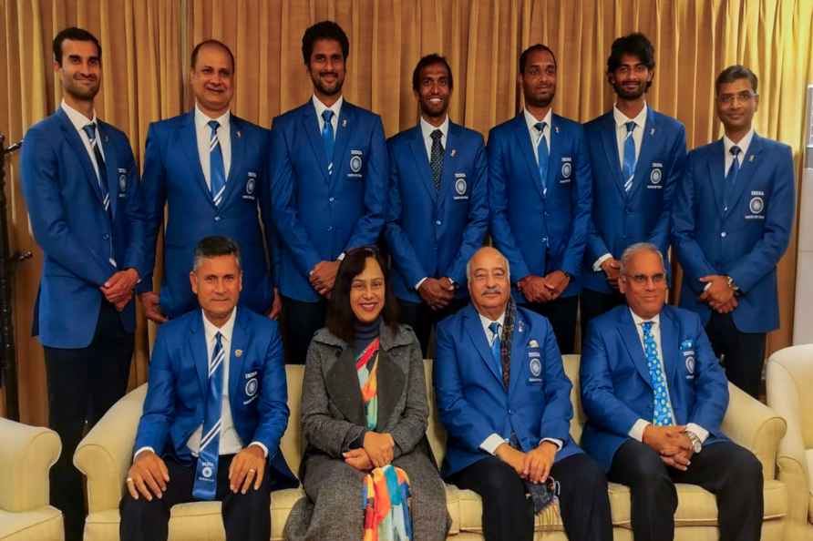 **EDS: TO GO WITH STORY** Islamabad: Indian Davis Cup team at Indian...