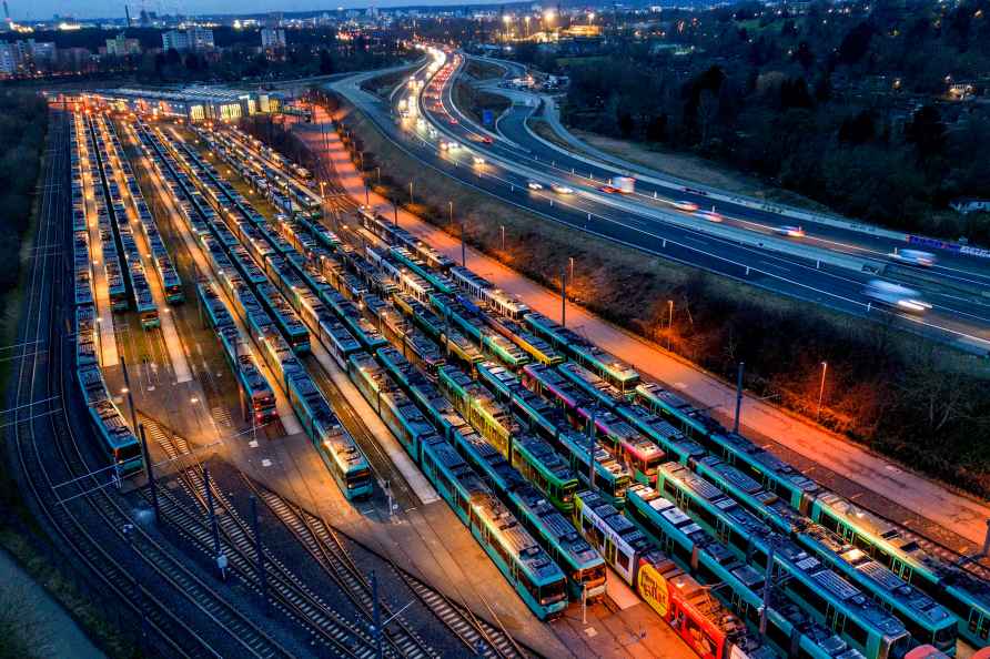 Employees of public transport in Germany went on a one-day