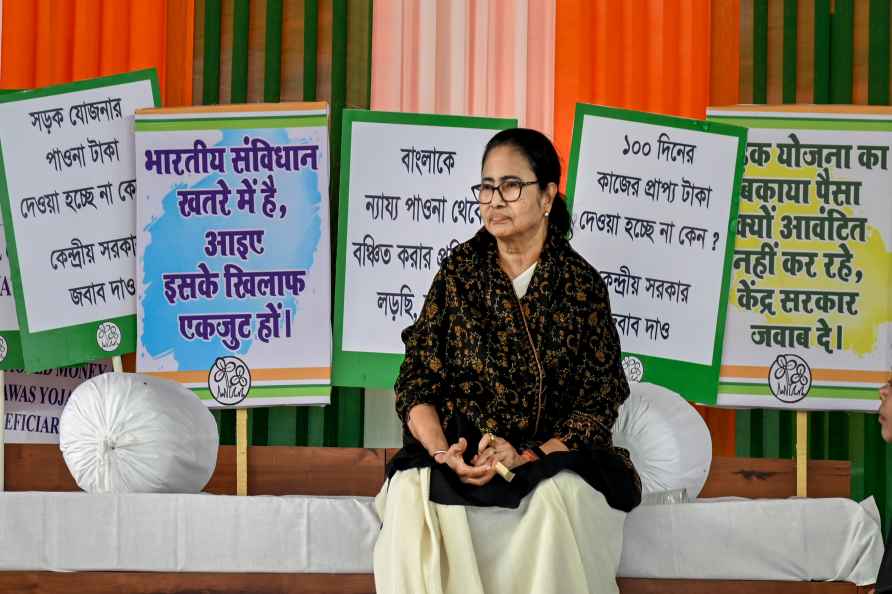 CM Mamata during 'dharna'