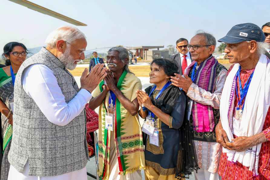 **EDS: IMAGE VIA @narendramodi** Sambalpur: Prime Minister Narendra...