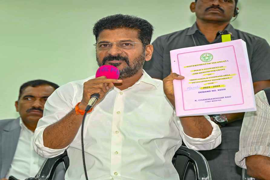 Revanth Reddy addressing media