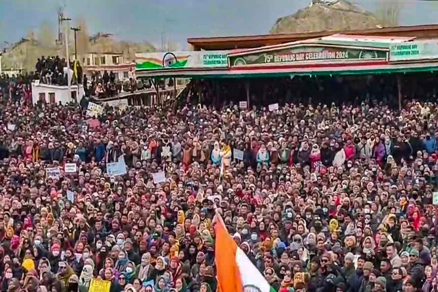 Locals protest for statehood in Ladakh