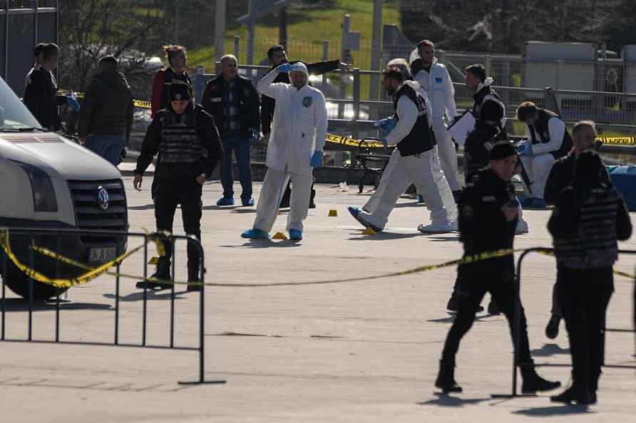 Two attackers were killed outside a courthouse in Istanbul