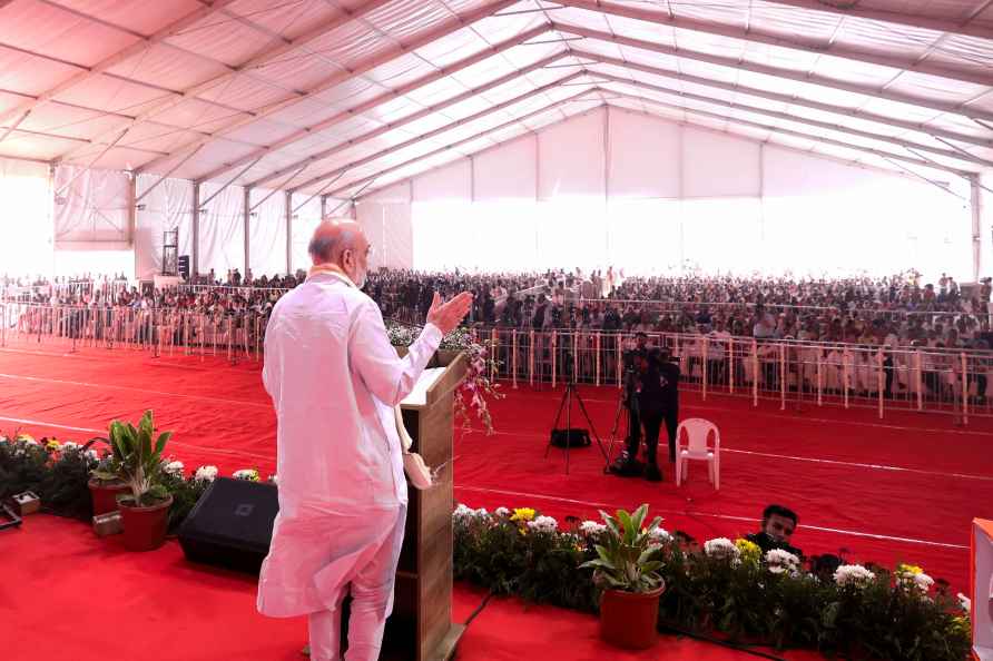 **EDS: IMAGE VIA @AmitShah** Gandhinagar: Union Home Minister Amit...