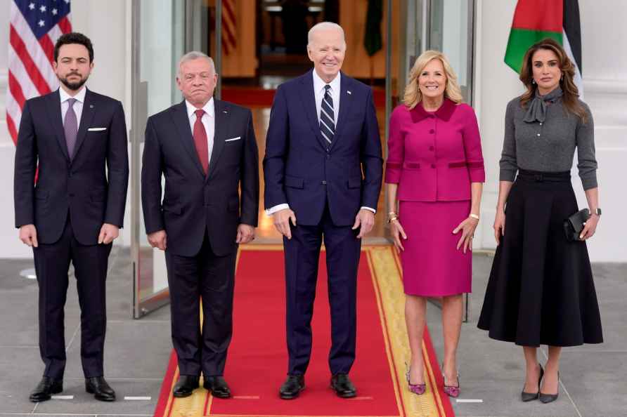 Joe Biden,Jill Biden,King Abdullah II,Rania Al Abdullah,Crown Prince Hussein