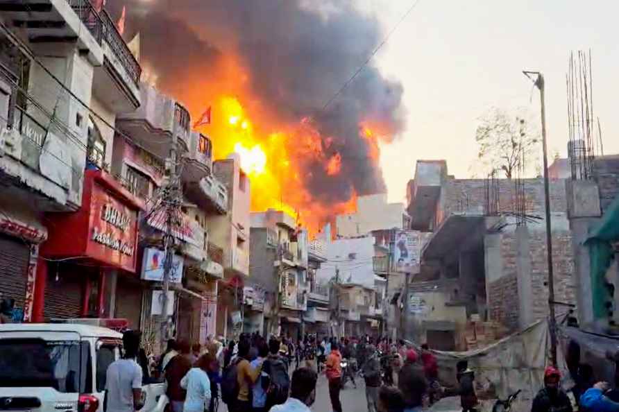 Fire at factory in Delhi's Alipur