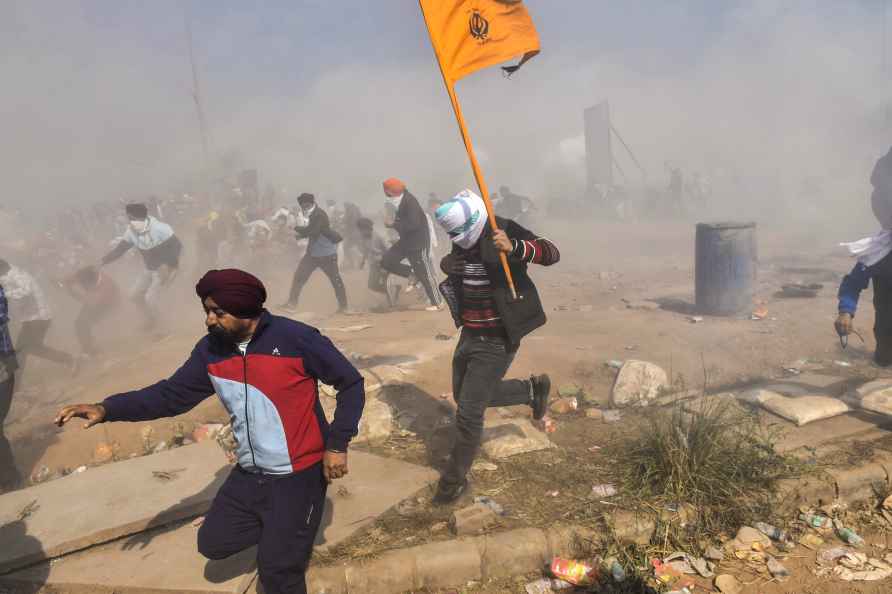 Farmers protest at Shambhu Border