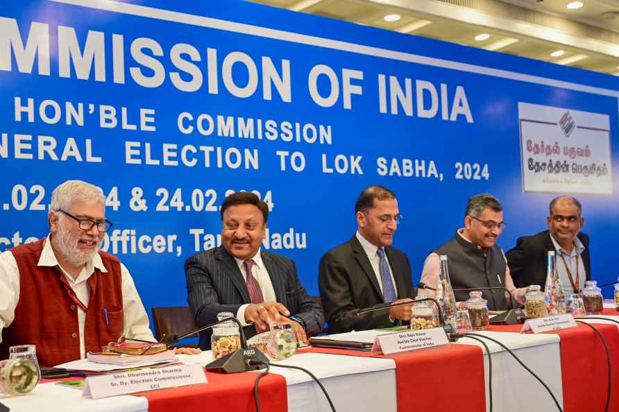 Chennai: Chief Election Commissioner Rajiv Kumar with senior officials...