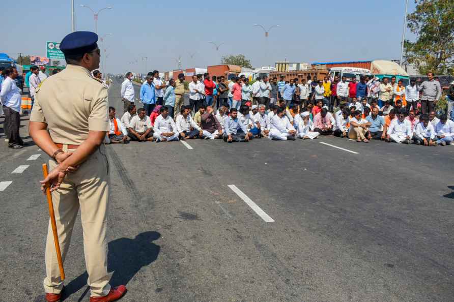 Protest over Maratha quota in Solapur