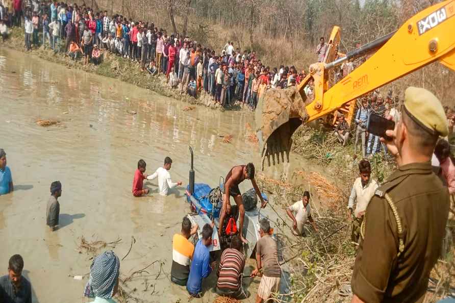 24 die as tractor-trolley falls into pond in UP's Kasganj