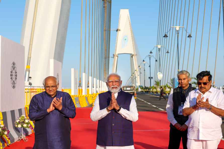 **EDS: IMAGE VIA PMO** Dwarka: Prime Minister Narendra Modi with...