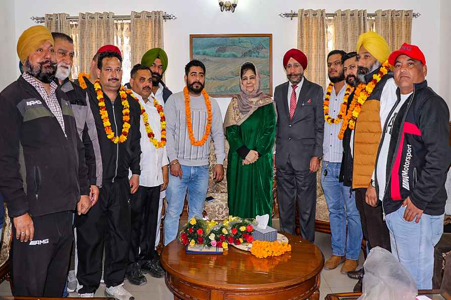 Mehbooba Mufti at party joining function