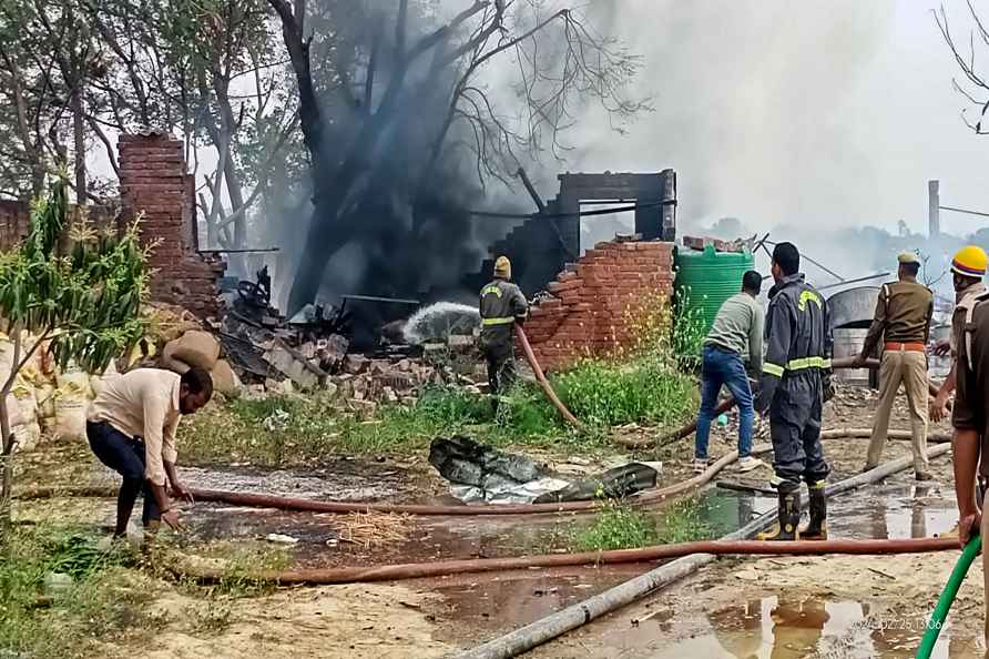 Explosion at a firecracker factory