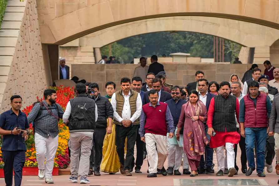 Arvind Kejriwal at Rajghat