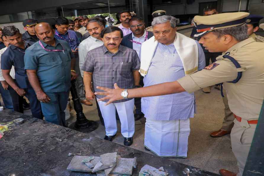 Karnataka CM at Rameshwaram Cafe blast site