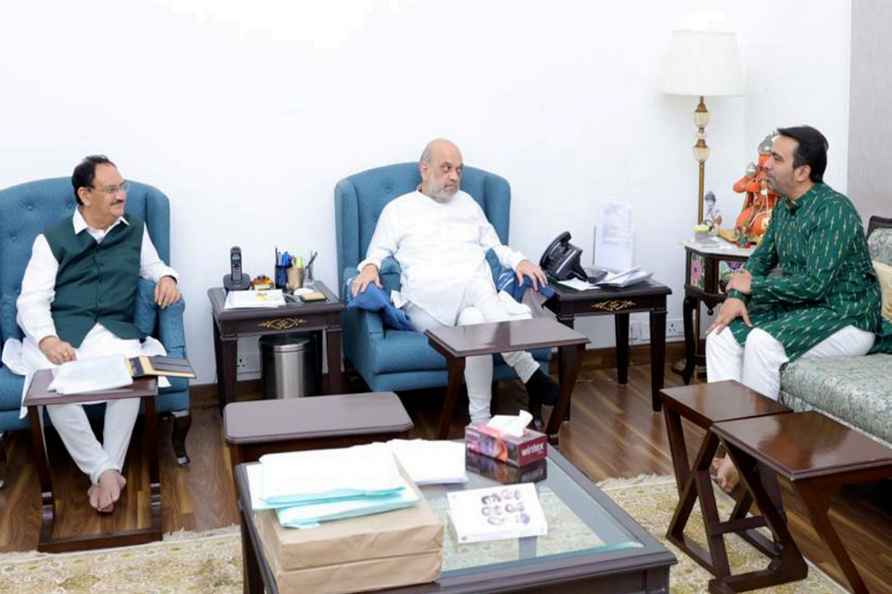 Amit Shah and JP Nadda meets Jayant Singh