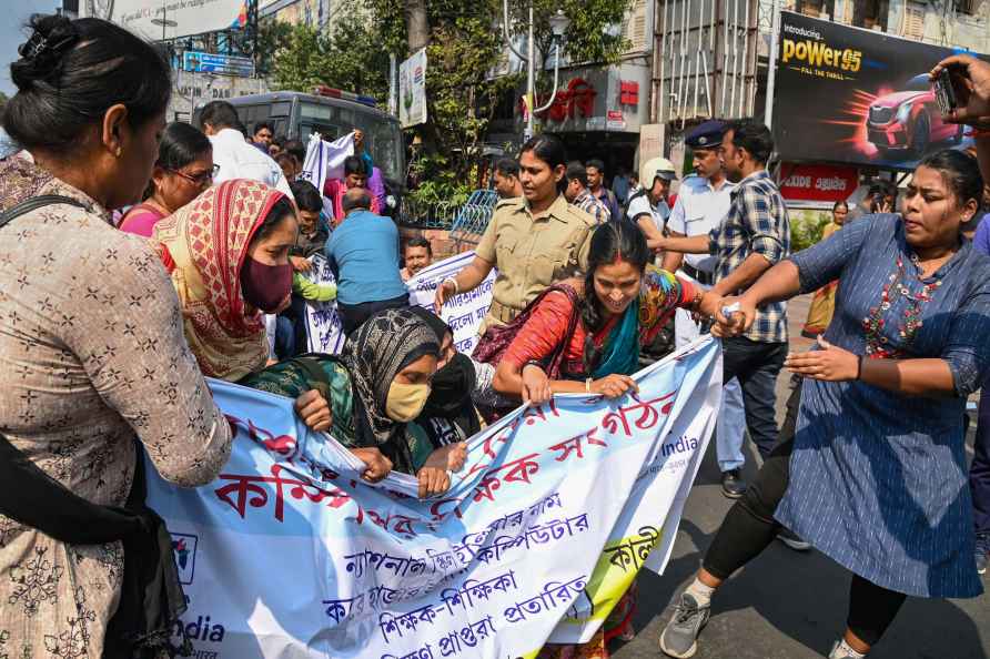 Teachers protest in Kolkata