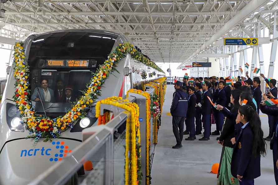 **EDS: IMAGE VIA PR** Muradnagar: A train of the Delhi-Meerut Regional...