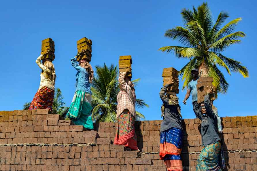 Women workers at brick kiln