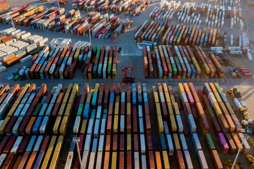 Containers stored at port