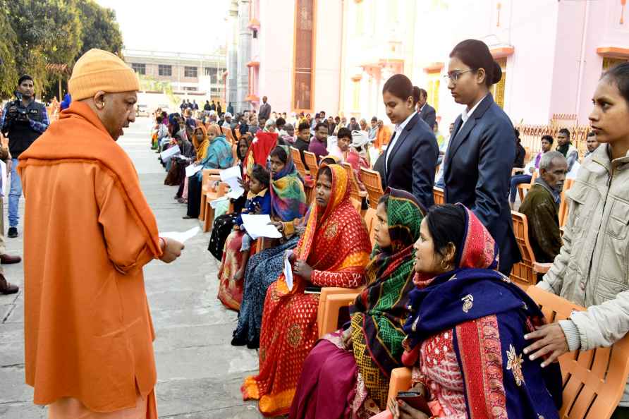 CM Yogi during Janata Darshan