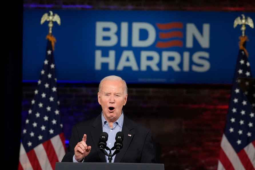 President Joe Biden speaks at a campaign event, Saturday, March ...