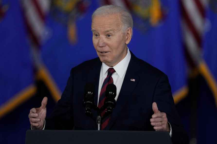 President Joe Biden speaks at the Pieper-Hillside Boys & Girls Club...