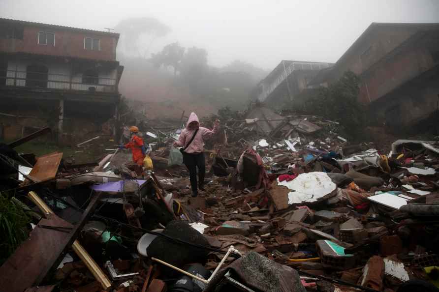 Aftermath of landslide in Rio de Janeiro