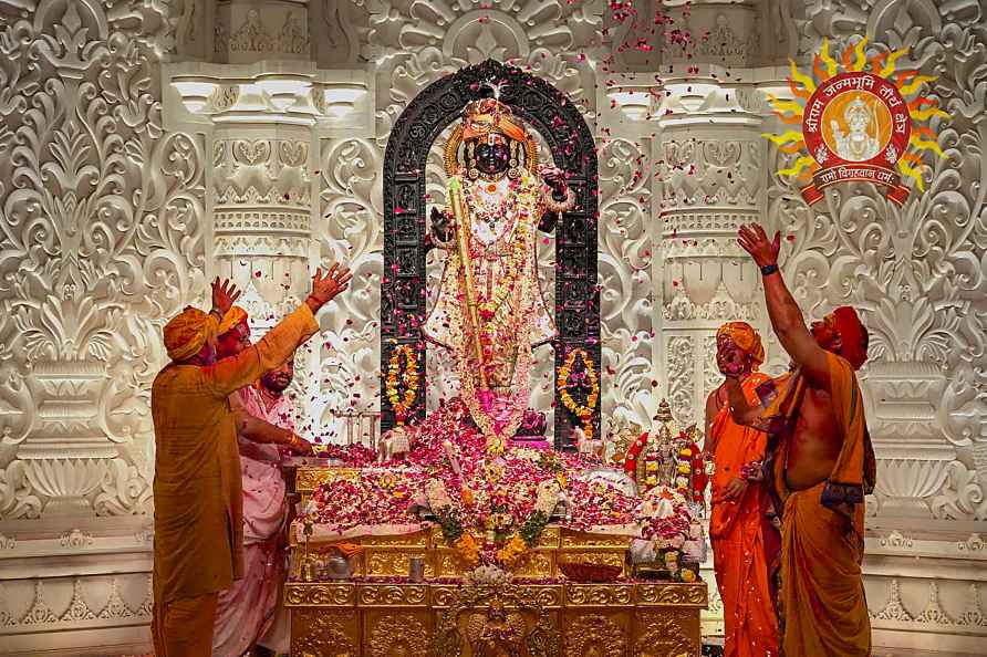 Holi celebrations at Ram temple in Ayodhya